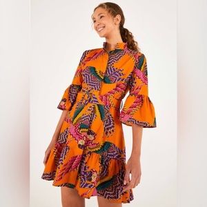 Farm Rio Beaded Macaws Mini Dress Small